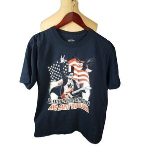 Bill & Ted Excellent Adventure Navy Tee Shirt Unisex large